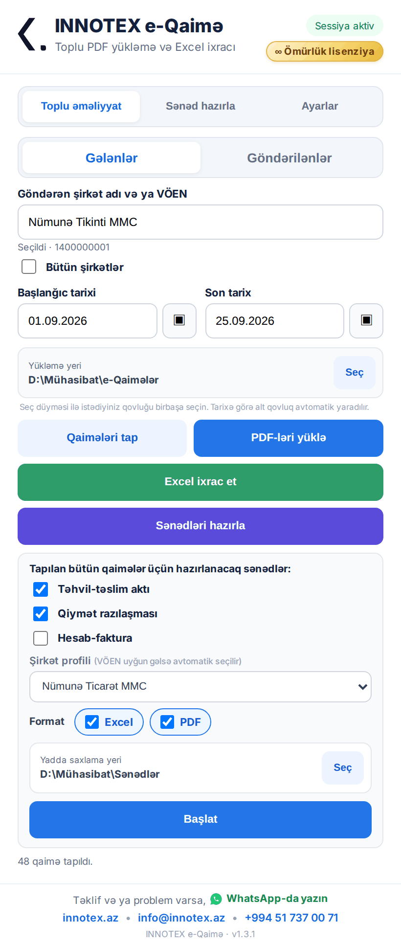 Sənədlərin toplu hazırlanması